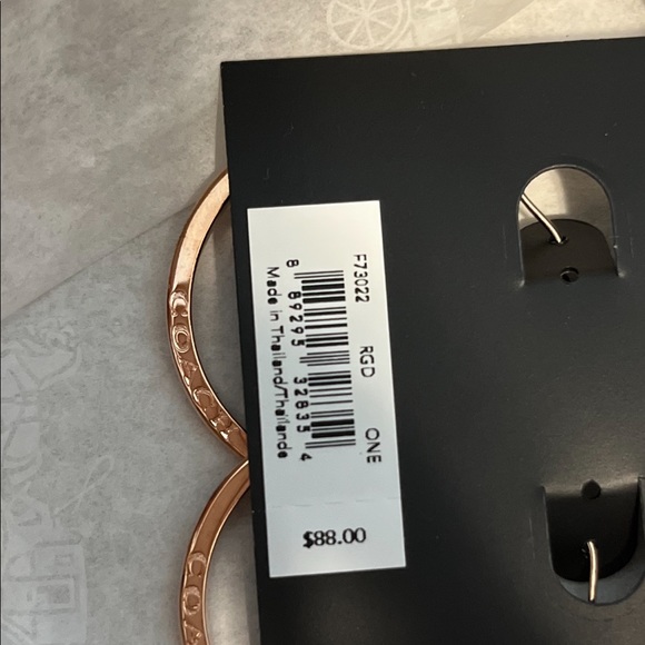 Coach Gold Hoop Earrings - Picture 3 of 3